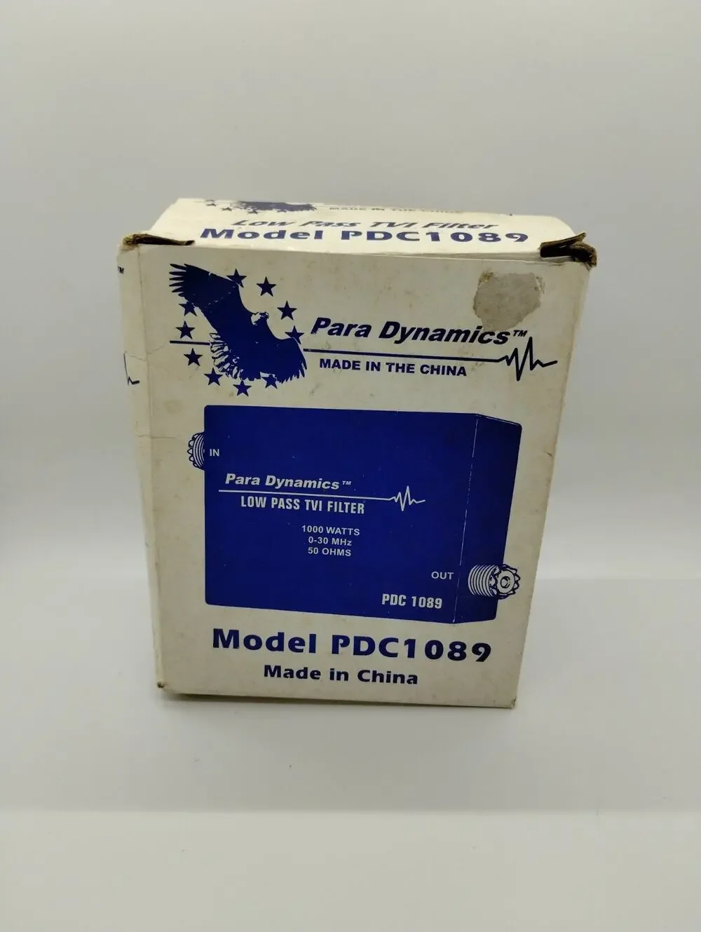 Para Dynamics Low Pass TVI Filter 1000 Watts 0-30 MHz 50 Ohms PDC1089
